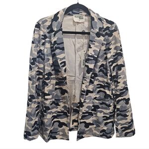 NWT Savanna Jane Camo Womens Jacket Blazer Plus Size M 1X